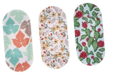 OSALADI 3stücke Kamera Schutzhülle Für Telefon Und Laptop Datenschutzabdeckung Mit Klebefolie Pflanzenmuster Gegen Hacker