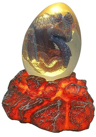 Alipis Luminous Dragon Egg Decor Unique Resin Craft Dinosaur Egg Home Ornament