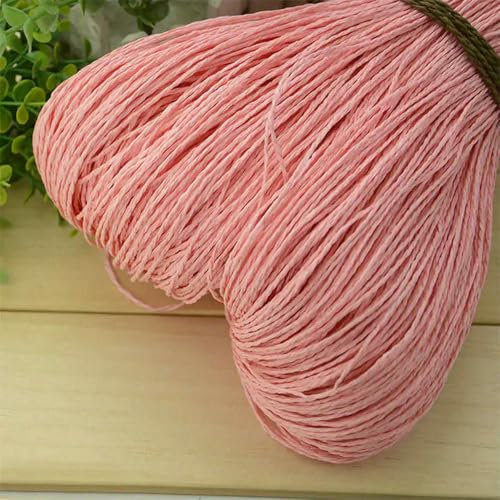 600Meter Natural Raffia Straw Yarn for Hand Knit Crochet Summer Hat Handbag Cushion Baskets Knitting Material DIY Craft 500g