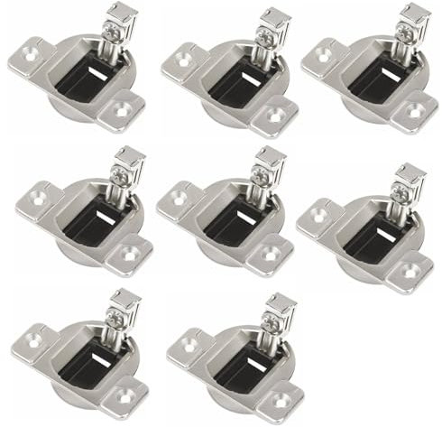 Replacement for Blum 110 Cabinet Hinges in Compact 33 Hinge, HYLEBOR 8Pack Hinges for Cabinet Doors to Replace Original Blum Cabinet Hinges (with Screws, Screwdriver, Without Mounting Plate)
