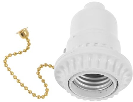 Holibanna Support de lampe pour lampe de bureau accessoires de lampe remplacement lampadaire Câble de commutation pied de lampe uniquement pied de lampe avec tirette bakélite blanche