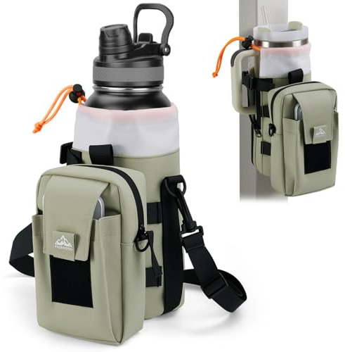 Nefeeko Magnetic Gym Bag, Water Bottle Holder with Strap for Gym – Detachable 2-in-1 Design | Fits 20/30/40OZ Bottles Tumblers | Durable Oxford Fabric | Ideal for Fitness/Golf/Tennis/Hiking/Travel