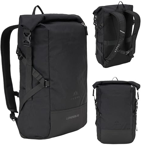 KADVA Zivo 10 l Rucksack - ultraleichter, kompakter Tagesrucksack aus Polyamid, Reissverschluss und Fronttasche, Brustgurt mit Trillerpfeife, Gurte, wasserdicht - ideal für Stadt