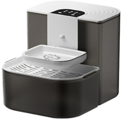 Luocute Fuente de Agua para Mascotas, Dispensador de Agua Automático de Gran Capacidad de 4,5 L para Gatos, Perros, Cuenco de Cerámica, sin Filtro, Bomba Silenciosa, Control Remoto, (White)