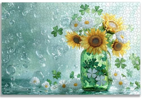 Puzzle 5000 Teile, Blume Puzzle 5000 Teile Erwachsene, Flasche Holzpuzzle Erwachsene, EIN Herausforderndes Rätsel, Puzzlespiele für Die Ganze Familie, Holzpuzzle für Deko Wohnzimmer, Geschenke, -2756