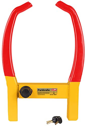 HP-Autozubehör 10055 Parkkralle passend bis 330mm Reifenbreite, Gelb/Rot