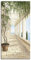 ARTLAND Wanddeko Leinwand Bilder Wandbild 30 x 60 cm Architektur Gebäude Sehenswürdigkeiten Malerei Creme A5VL Capri