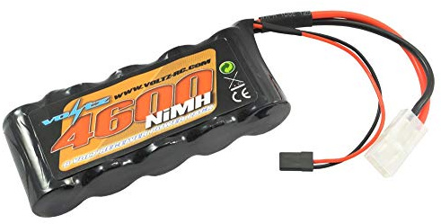 Voltz 4600mAH 6.0V Receiver Sub-C Pack Stick Battery W/Bec/Jr Plug