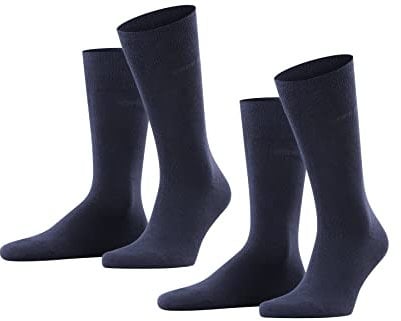 ESPRIT Basic Uni Multipack M So coton unies lot de 2 paires, Chaussettes Homme, Bleu Marine 6120, 39-42