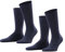 ESPRIT Basic Uni Multipack M So coton unies lot de 2 paires, Chaussettes Homme, Bleu Marine 6120, 39-42
