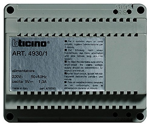 Bticino 4930/1 alimentatore SELV 9Vdc 1,3A