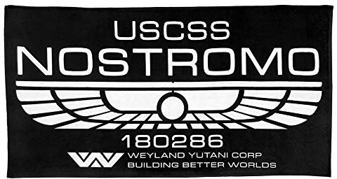 Digital Pharaoh Badetuch Handtush Aliens Nostromo Filmplakat Weyland Yutani Xenomorph M41A (140cm x 70cm)