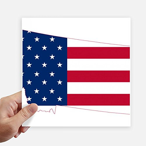 DIYthinker Montana USA-Karte Stern-Streifen-Flagge Form Quadrat Aufkleber 20Cm Wand Koffer Laptop Motobike Aufkleber 4Pcs 20Cm X 20Cm Mehrfarbig