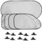 Happyit 5 Pcs Sombrilla Universal para Coche Parabrisas Ventana Del Coche Protección UV Pantalla Visera Bloque Cubierta (C)