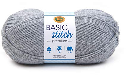 Lion Brand Yarn Basic Stitch Premium Yarn, Slate