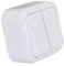 LEDKIA LIGHTING Interruptor de Superficie Doble Conmutado Blanco