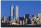 World Trade Center Kühlschrankmagnet, Twin Towers & Statue of Liberty, NYC, Größe 6,3 x 8,9 cm