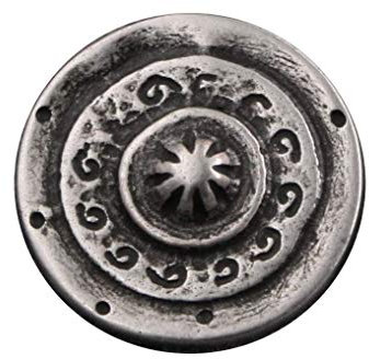 altsilber Knöpfe aus Metall silber mit Öse Knopf Trachtenknopf 18mm, 20mm oder 23mm (5 Stück) (23mm)