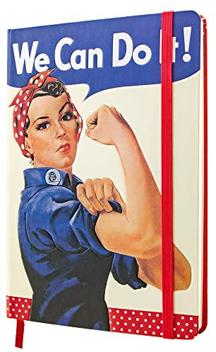 Nostalgic-Art Retro Notizbuch, A5, We Can Do It – Dots – Geschenk-Idee für starke Frauen, Bullet Journal dotted, Vintage Design