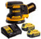 Dewalt DCW210N 18V Brushless 125mm Random Orbital Sander with 2 x 4.0Ah DCB182 Batteries & Charger