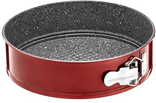AMBITION Springform 28 cm rund Tortenform runde Backform Antihaftbeschichtung dicht rot