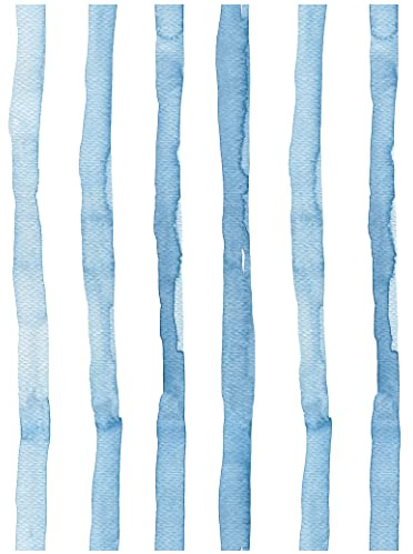 HAOKHOME Striped Peel and Stick Wallpaper Coastal Boho Removable Indigo Blue/White Vinyl Self Adhesive for Bathroom Decor 17.7in x 9.8ft