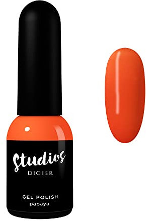 DidierLab - Premium UV Nagellack Papaya - Gel Nagellack - Farbgel für Gelnägel - Auftrag von 1 oder 2 Schichten Gel Nägeln - Stark Pigmentiert UV Gel Nagellack -Leicht Aufzutragender Gel Polish