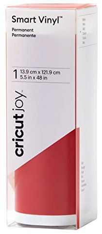 Cricut Joy Smart Vinyl Permanent | Rot (matt) | 1, 2 m | selbstklebende Vinylrolle | für die Verwendung mit, 2009835, 1.2m (4ft)