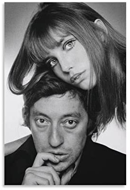 TSALF Poster und Drucke Kein Rahmen Serge Gainsbourg Jane Birkin Poster 60x90cm