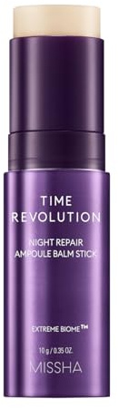MISSHA Time Revolution Night Repair Ampoule Stick | Rejuvenates and Revives Overnight | Improves Texture and Elasticity | Portable Design and Easy Application 10g