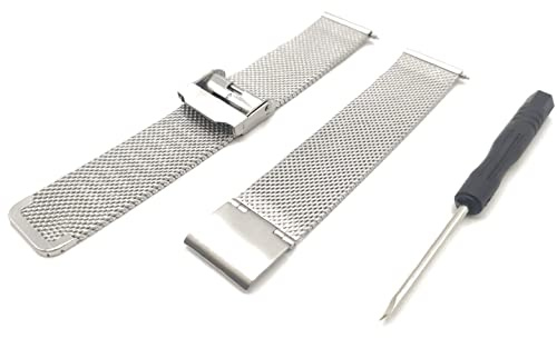 Armband Milano Silber Edelstahl Armband Milan Silver 16 18 19 20 21 22mm verstellbar für Ologio Vintage Top Qualität Luxus, 19mm