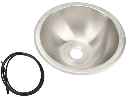 Fregadero de Cocina para Caravana, Fregadero Redondo de Acero Inoxidable para Ahorro de Espacio para Barco
