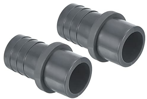 PATIKIL UPVC Réducteur Tuyau Raccord 32mm OD 30mm Barbelé, 2 Paquet Droit Accouplement Adaptateur Connecteur, Gris