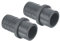 PATIKIL UPVC Réducteur Tuyau Raccord 32mm OD 30mm Barbelé, 2 Paquet Droit Accouplement Adaptateur Connecteur, Gris