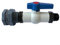 Lioaeust Regentonne Wasserhahn 3/4 Zoll PVC Ventil Schottanschluss Tank, Schwarz, Weiß