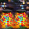 Solarlaternen für Außen Garten, NEWNEN 2 Stück Einmachglas Solarlampen für Außen Hängend, IP65 Wasserdichte Solarleuchten Outdoor Glas Mosaik Licht LED für Rasen Pfad Hof Deck Boden Terrasse, Rot