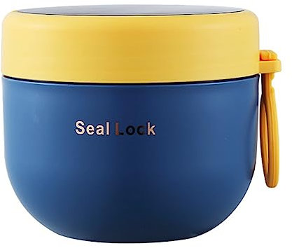 Thermos alimentaire isotherme en acier inoxydable 304 avec couvercles et fourchette pour aliments chauds et froids, récipient d'avoine de nuit pour enfants et adultes, récipient de stockage des