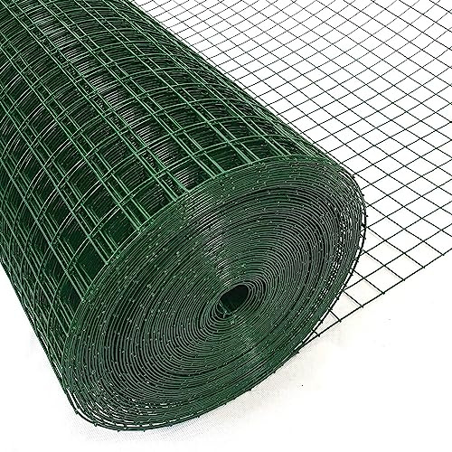 La zappa Maschendrahtzaun, geschweißt, quadratisch, 13 x 13 mm (80 cm / 25 m, grün kunststoffbeschichtet)
