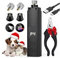 ETENTOUS Lima Unghie Cani - 4 Velocità con Luci LED, Ultima Tagliaunghie Cani Elettrico con 3 Connessioni (con Tagliaunghie), Ultra Silenziosa, Lima Unghie Cane per Cani Grandi, Medi e Piccoli