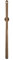GODARM Chausse-Pied À Long Manche en Bois, Chausse-Pied Magnétique Extra Long, Bâton De Levage De Chaussures en Bois Massif pour Femmes Âgées Et Enceintes (Color : Walnut Color, Size : 75CM)