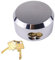 Hodeffior 6271 Vorhängeschlösser mit verstecktem Bügel, schweres Hockey-Puck-Schloss, M8 x 80 mm Schraube, 6-poliger Kugelschlosskern, verchromter Stahl, Vorhängeschlösser für Lager, Container,