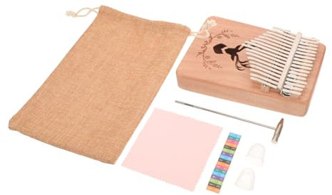 VICASKY Mini-maultrommel Mit 17 Noten Tragbares Fingerklavier Für Jungen Und Mädchen Einfaches Musikinstrument Furnier Massivholz Für Anfänger