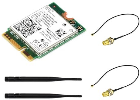 Waveshare WiFi 7 Wireless BE200 NIC Card NGFF (M.2 E Key) Network Adapter, Support 2.4G/5G/6GHz Tri-Band,Bluetooth 5.4, IEEE 802.11a/b/g/n/ac/be/ax Standard,Support Linux, Windows 10/11