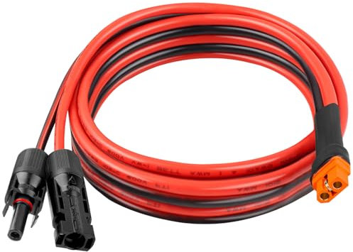 Câble d'extension solaire vers XT60i 10 AWG 3 m 3 6 10 35 50 75 30 30 m Câble adaptateur robuste pour station d'alimentation portable, panneau solaire, camping-car, batterie, applications d'énergie