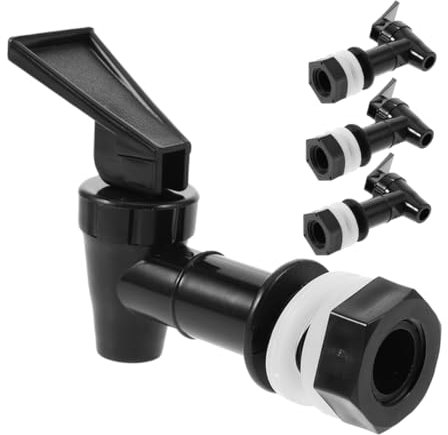 MAGICLULU 4 Stück Wasserspender Hahn Ersatz Für Glasflaschen Und Getränkespender Mit Ausguss Und Ventil Für Einfache Handhabung Und Wiederverwendbares Design