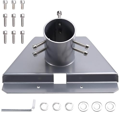 GREOHNMPAW Roof Mount Plate Pole Base Satellite Antennae Base Wall Mounted Antenna Base Satellite Pipe Adapter Base Support Base