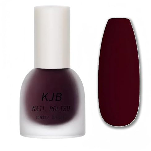 Dark Red Nail Polish - Matte Nail Polish - Wine Red Burgundy Nail Varnish - Mist Effect Velvet Finish Nail Varnish - Air Quick Dry Nail Paint Nail Art Polish For Women Manicure DIY