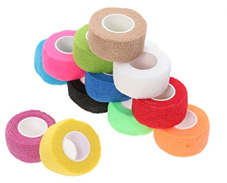 BESTonZON 12pcs Self- Protective Wrap for Daily Travel Skin Light Fluorescent Colors for Foot and