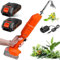 Zappa e sarchiatore elettrico, zappa elettrica portatile con batteria al litio ricaricabile, attrezzi da giardinaggio e rastrello, for dissodare il terreno, diserbare, giardini, frutteti(2 Batteries)
