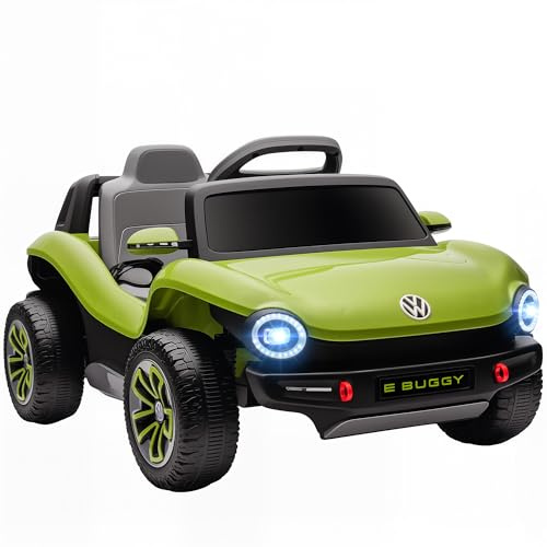 AIYAPLAY Volkswagen E-Buggy Licensed Electric Car for Kids 12V USB Green